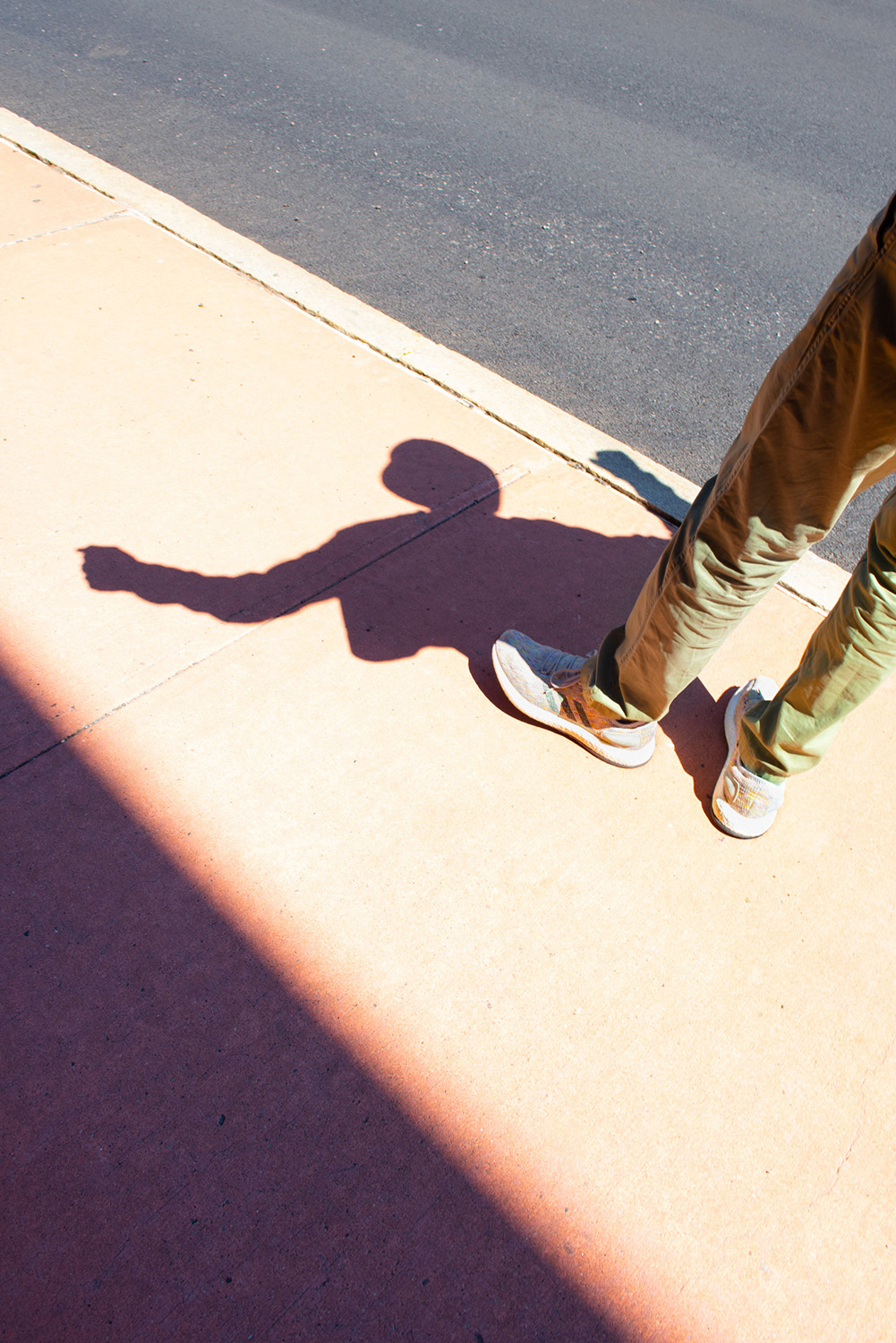 sidewalk shadow dance