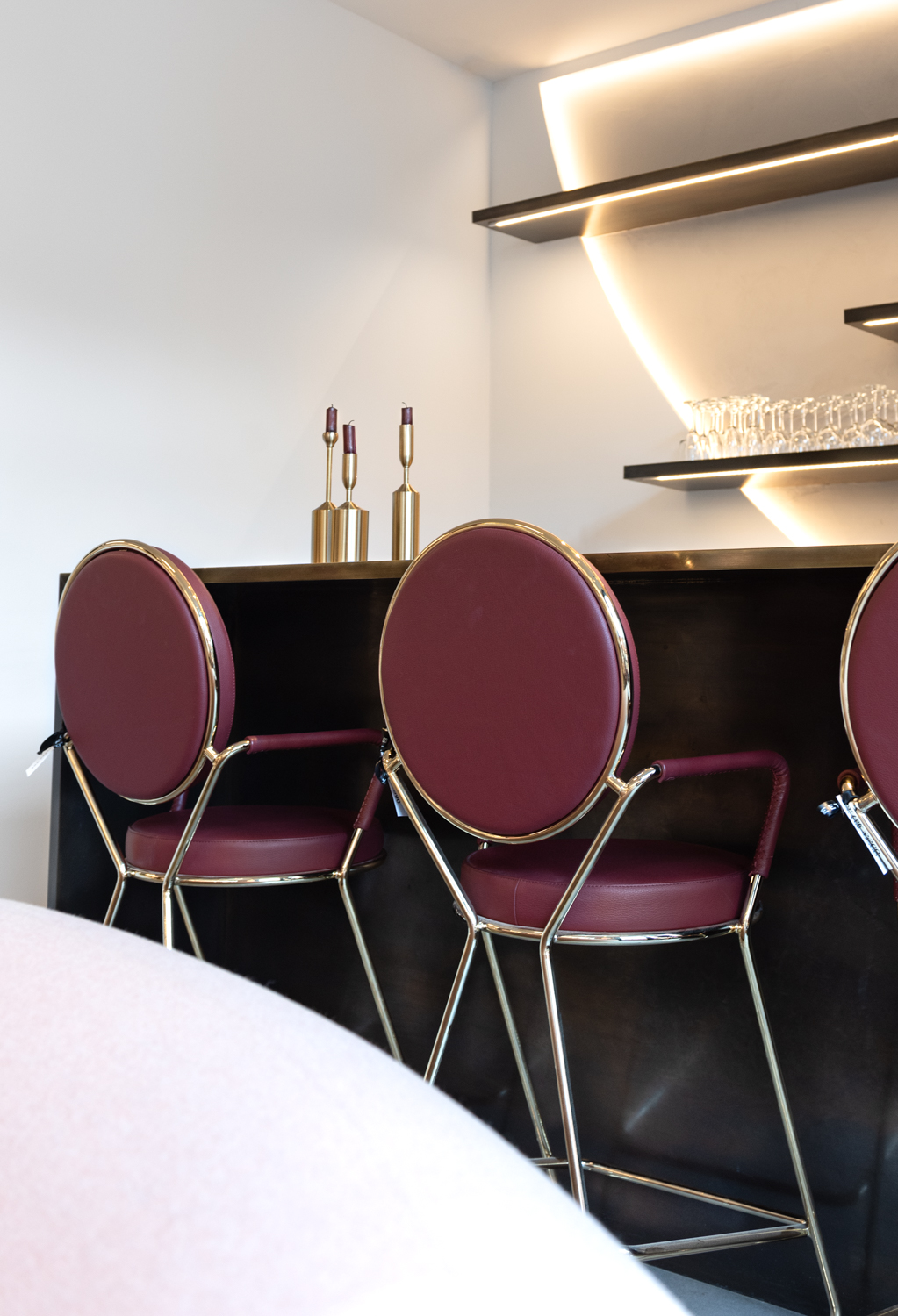 burgundy high chairs bar lounge