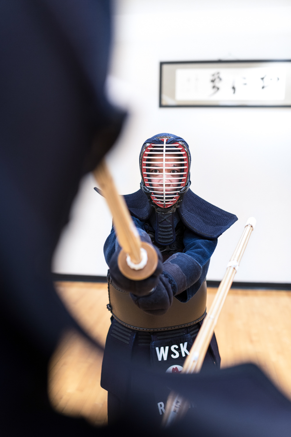 kendo woman blue